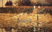 Georges Seurat Impresstion Figure oil